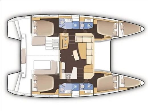 Catamaran  Lagoon 42 boat plan