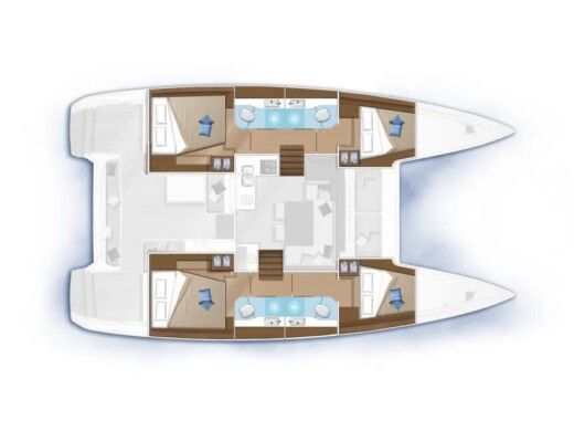 Catamaran  Lagoon 40 Boot Grundriss