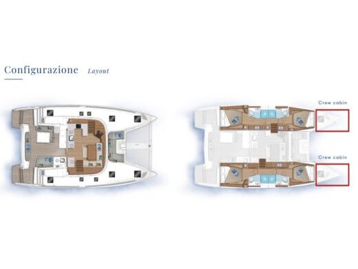 Catamaran  Lagoon 46 Boot Grundriss
