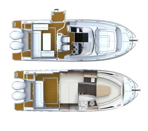 Motorboat Jeanneau Cap Camarat 9.0 Wa boat plan