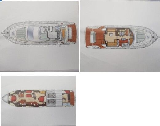 Motor Yacht Aicon 68 Planimetria della barca