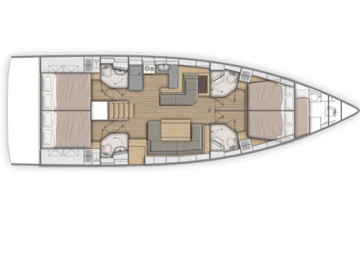Sailboat Beneteau Oceanis 51.1 Boat design plan