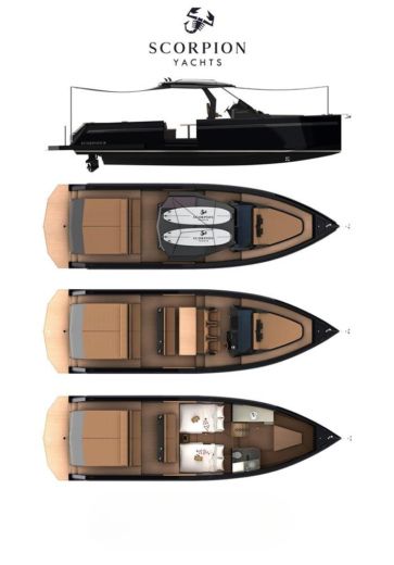Motor Yacht SCORPION YACHTS SCORPION 50 Plano del barco