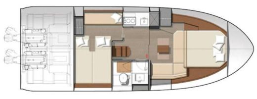 Motorboat Jeanneau Leader 36 Boat layout