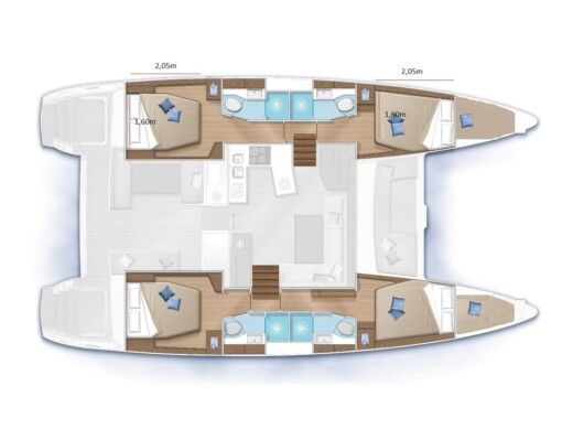 Catamaran  Lagoon 450 Sport boat plan