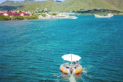 Rental Boat without license  BBQ Boat Donuts Saint Martin