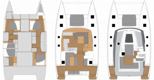 Catamaran FOUNTAINE PAJOT TANNA 47 Boat layout