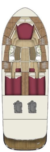 Motorboat ADRIANA 44 BT (22) Plattegrond van de boot