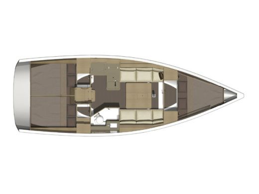 Sailboat DUFOUR 360 GL Plattegrond van de boot