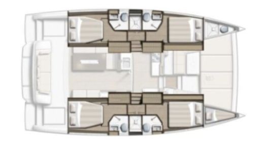 Catamaran Bali - Catana Bali 4.2 Planimetria della barca