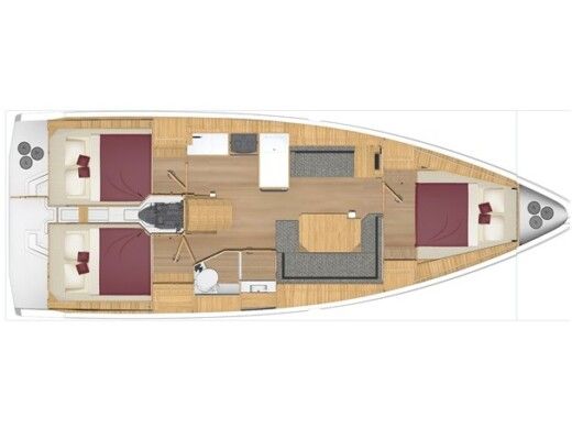 Sailboat  Bavaria C42 Plan du bateau
