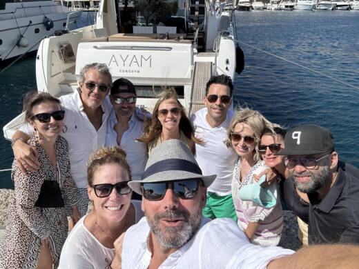 Mikonos Motorboat Jeanneau Prestige Fly 58ft alt tag text