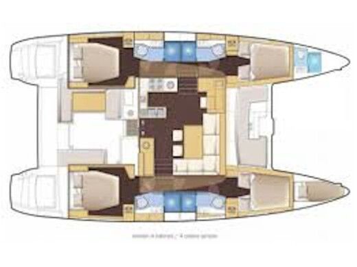 Catamaran Lagoon Lagoon 46 Boat layout
