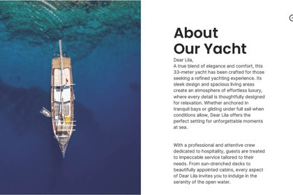 Charter Gulet Gulet 33 mt Ketch Muğla