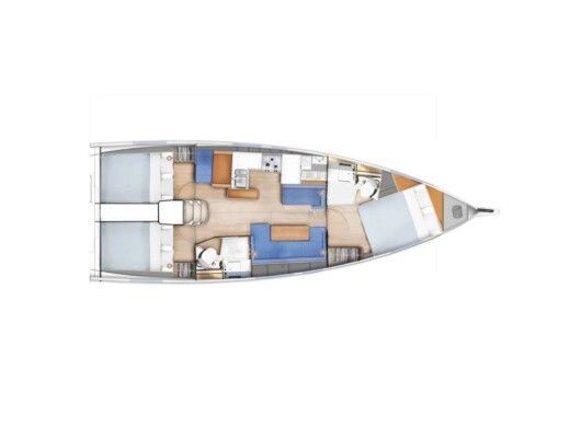 Sailboat  Sun Odyssey 410[G] Σχέδιο κάτοψης σκάφους