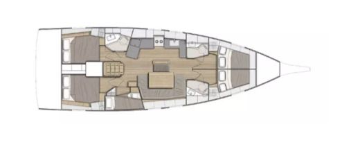 Sailboat  Oceanis 46.1 (5 cab) Boat design plan