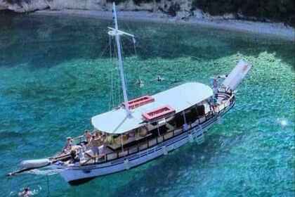 Charter Motorboat Wooden Traditional Motorboat Papanikolis Lefkada