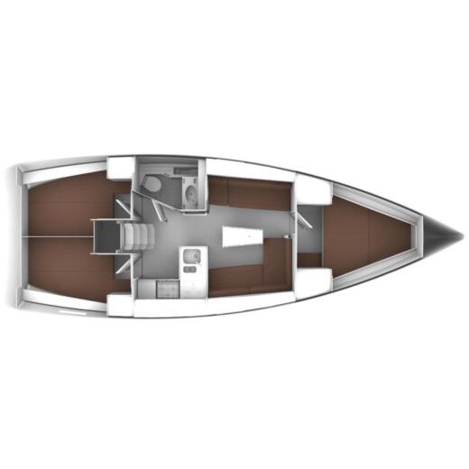 Sailboat Bavaria CR 37 boat plan