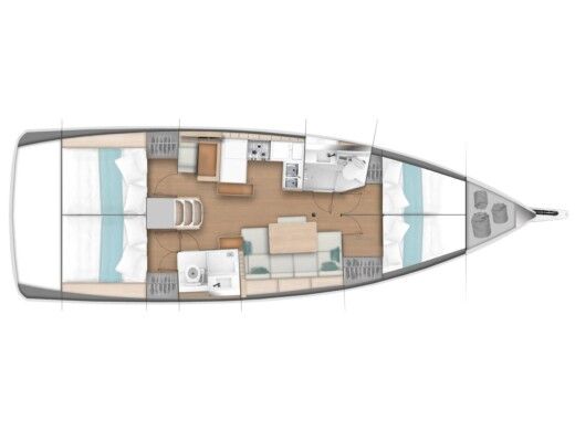 Sailboat Jeanneau Sun Odyssey 440 boat plan