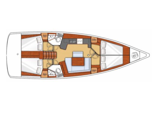 Sailboat BENETEAU Oceanis 45 V boat plan