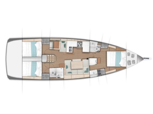 Sailboat Jeanneau Sun Odyssey 410 Boat layout