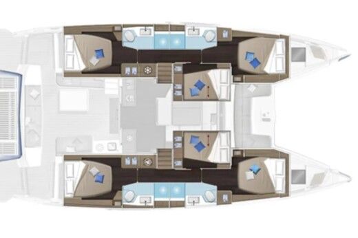 Catamaran Lagoon 51 boat plan