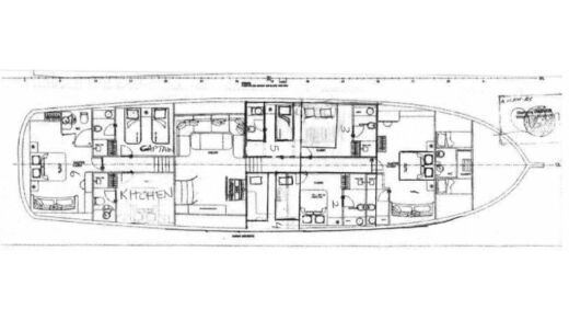 Gulet Gulet Gulet QL Σχέδιο κάτοψης σκάφους