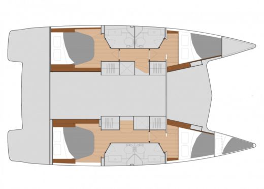 Catamaran Fountaine Pajot Isla 40 Plattegrond van de boot