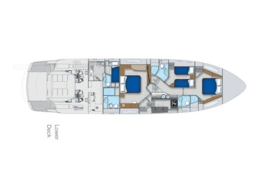 Motor Yacht Ferretti Pershing Plano del barco