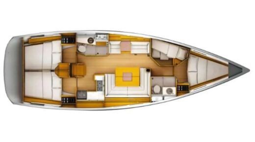 Sailboat Jeanneau Sun Odyssey 449 (Amarre incluido) boat plan