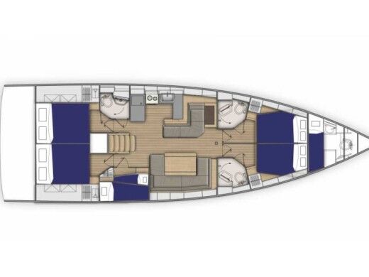 Sailboat Sunsail 52.4 boat plan
