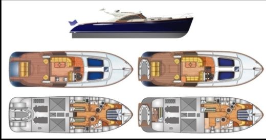 Motor Yacht Franchini EMOZIONE 55 boat plan