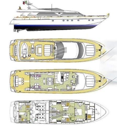 Motor Yacht Santa Margherita Ligure Santa 29 Plan du bateau