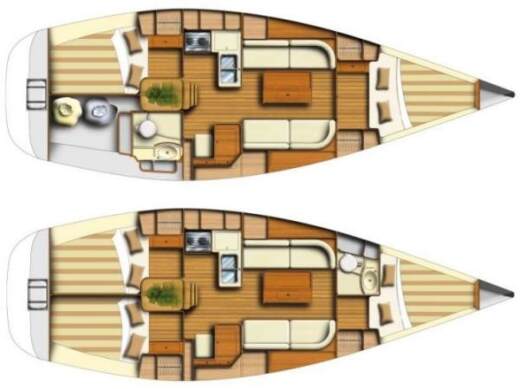 Sailboat Dufour Dufour 34 Boat layout