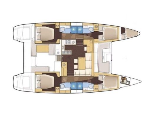Catamaran  Lagoon 450 Fly boat plan