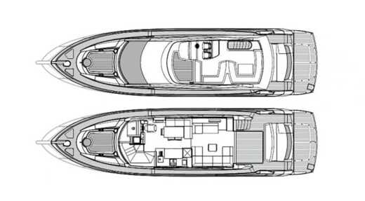 Motor Yacht Sunseeker 63 Manhattan Plan du bateau