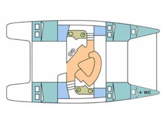 Catamaran Fountaine Pajot Lavezzi 40 Planta da embarcação