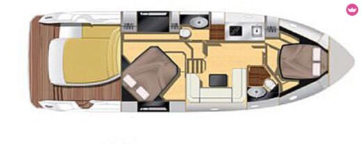 Motorboat **Tout Inclus - Skipper - 1H Carburant ** SESSA Plattegrond van de boot