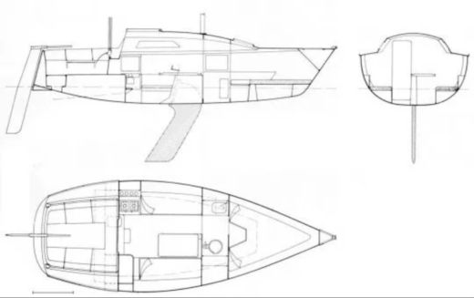 Sailboat Beneteau First 25 Plan du bateau