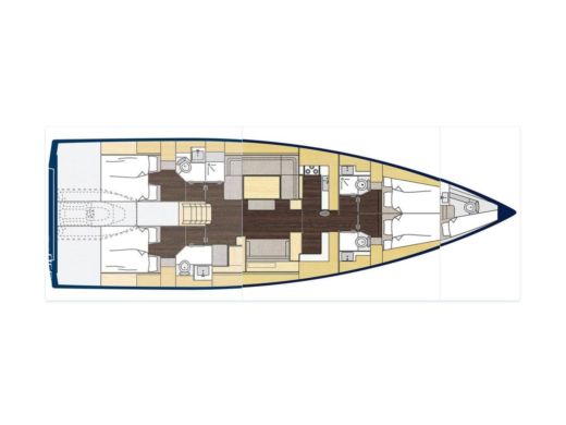 Sailboat  Bavaria C57 Plan du bateau