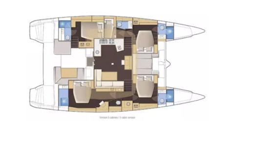 Catamaran Lagoon Lagoon 52f Boat layout