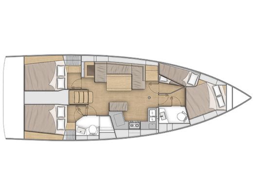 Sailboat Beneteau Oceanis 40.1 Boat design plan