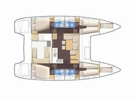 Catamaran  Lagoon 400 S2[G] boat plan