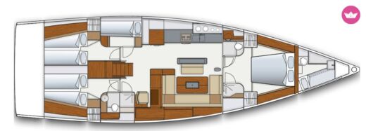 Sailboat Hanse 575 Plan du bateau