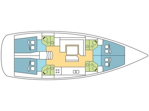 Sailboat  Sun Odyssey 479 Plano del barco