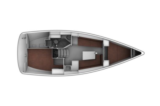 Sailboat Bavaria 34 Cruiser Plano del barco