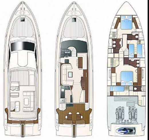 Motor Yacht Ferretti 630 Boat layout