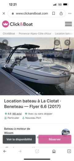 Λα Σιοτά Motorboat Beneteau Flyer 6.6 alt tag text