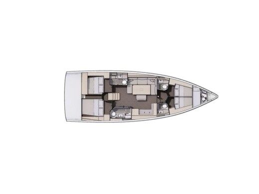 Sailboat Dufour  470 Plattegrond van de boot