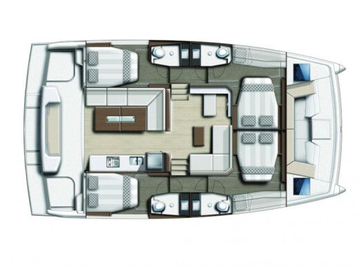 Catamaran  Bali Catspace Boot Grundriss